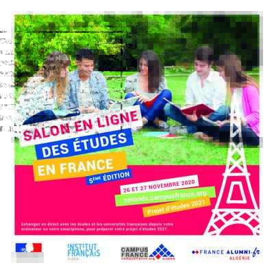 Affiche salon virtuel Campus France Algérie