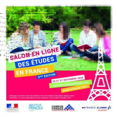 Affiche salon virtuel Campus France Algérie